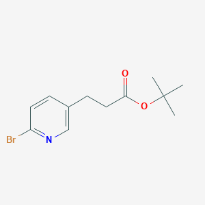molecular formula C12H16BrNO2 B8045242 tert-Butyl 3-(6-bromopyridin-3-yl)propanoate 