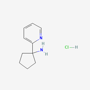 molecular formula C10H15ClN2 B8045265 1-(Pyridin-2-yl)cyclopentanamine hydrochloride 