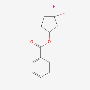 molecular formula C12H12F2O2 B8045290 3,3-Difluorocyclopentyl benzoate 