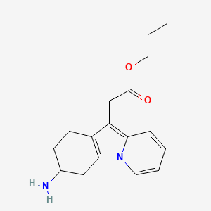 molecular formula C17H22N2O2 B8045306 Propyl 2-(3-amino-1,2,3,4-tetrahydropyrido[1,2-a]indol-10-yl)acetate 