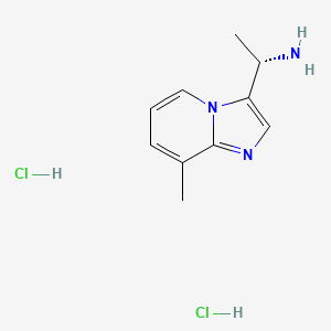molecular formula C10H15Cl2N3 B8045336 (S)-1-(8-Methylimidazo[1,2-a]pyridin-3-yl)ethanamine dihydrochloride 