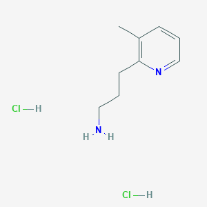 molecular formula C9H16Cl2N2 B8045362 3-(3-Methylpyridin-2-yl)propan-1-amine dihydrochloride 
