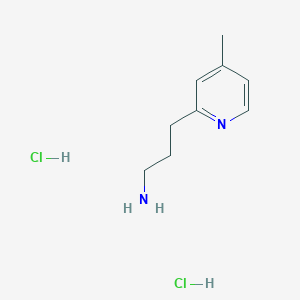 molecular formula C9H16Cl2N2 B8045368 3-(4-Methylpyridin-2-yl)propan-1-amine dihydrochloride 