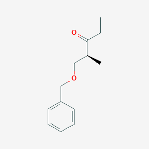 molecular formula C13H18O2 B8045380 (2S)-1-(Benzyloxy)-2-methyl-3-pentanone 