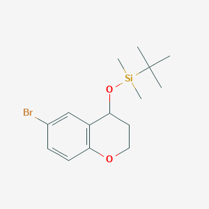 molecular formula C15H23BrO2Si B8045399 ((6-Bromochroman-4-yl)oxy)(tert-butyl)dimethylsilane 