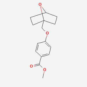 molecular formula C15H18O4 B8045424 Methyl 4-(7-oxabicyclo[2.2.1]heptan-1-ylmethoxy)benzoate 