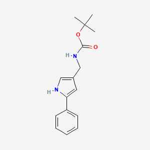 molecular formula C16H20N2O2 B8045437 Tert-butyl (5-phenyl-1H-pyrrol-3-YL)methylcarbamate 