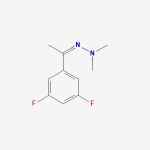 molecular formula C10H12F2N2 B8045453 (Z)-2-(1-(3,5-Difluorophenyl)ethylidene)-1,1-dimethylhydrazine 