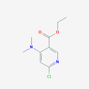 molecular formula C10H13ClN2O2 B8045464 Ethyl 6-chloro-4-(dimethylamino)nicotinate 