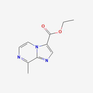 molecular formula C10H11N3O2 B8045512 Ethyl 8-methylimidazo[1,2-a]pyrazine-3-carboxylate 