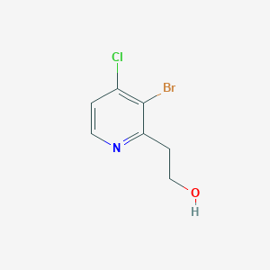 molecular formula C7H7BrClNO B8045527 2-(3-Bromo-4-chloropyridin-2-yl)ethanol 
