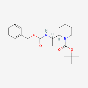 tert-Butyl 2-(1-(((benzyloxy)carbonyl)amino)ethyl)piperidine-1-carboxylate