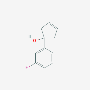molecular formula C11H11FO B8045572 1-(3-Fluorophenyl)cyclopent-3-enol 