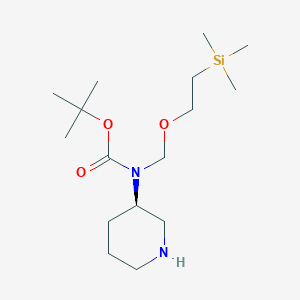 molecular formula C16H34N2O3Si B8045574 (R)-tert-Butyl piperidin-3-yl((2-(trimethylsilyl)ethoxy)methyl)carbamate 