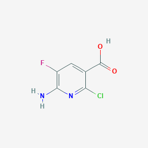 molecular formula C6H4ClFN2O2 B8045608 6-Amino-2-chloro-5-fluoronicotinic acid 