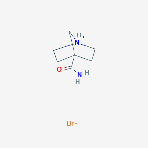 molecular formula C7H13BrN2O B8045616 4-Carbamoyl-1-azabicyclo[2.2.1]heptan-1-ium bromide 