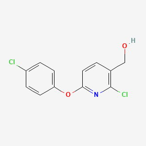 molecular formula C12H9Cl2NO2 B8045617 (2-Chloro-6-(4-chlorophenoxy)pyridin-3-yl)methanol 