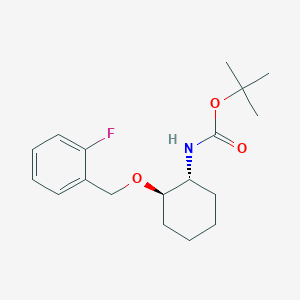 molecular formula C18H26FNO3 B8045624 tert-Butyl ((1R,2R)-2-((2-fluorobenzyl)oxy)cyclohexyl)carbamate 