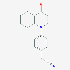 molecular formula C17H20N2O B8045646 [4-(4-Oxooctahydroquinolin-1-yl)phenyl]acetonitrile 