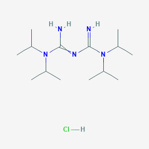 molecular formula C14H32ClN5 B8045719 2-[N,N-di(propan-2-yl)carbamimidoyl]-1,1-di(propan-2-yl)guanidine;hydrochloride 