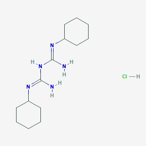 molecular formula C14H28ClN5 B8045750 N1,N5-dicyclohexyl-biguanide hydrochloride 