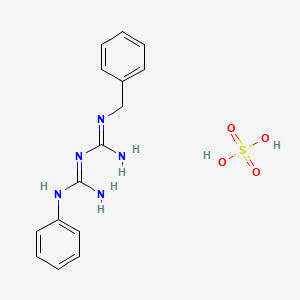 molecular formula C15H19N5O4S B8045788 N1-benzyl-N5-phenyl-biguanide sulfate 