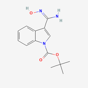 molecular formula C14H17N3O3 B8045812 tert-butyl 3-[(Z)-N'-hydroxycarbamimidoyl]-1H-indole-1-carboxylate 