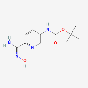molecular formula C11H16N4O3 B8045818 Tert-butyl N-{6-[(Z)-N'-hydroxycarbamimidoyl]pyridin-3-YL}carbamate 