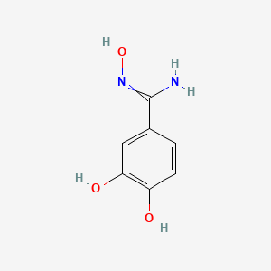 molecular formula C7H8N2O3 B8045825 Benzenecarboximidamide, N,3,4-trihydroxy- 