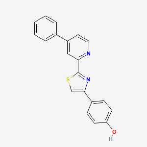 molecular formula C20H14N2OS B8045874 4-(4-Hydroxyphenyl)-2-(4-phenyl-2-pyridyl)thiazole 