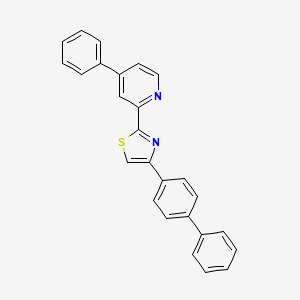 molecular formula C26H18N2S B8045881 4-(4-Biphenylyl)-2-(4-phenyl-2-pyridyl)thiazole 