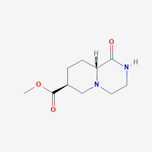molecular formula C10H16N2O3 B8045980 Methyl (7S,9aR)-1-oxo-2,3,4,6,7,8,9,9a-octahydropyrido[1,2-a]pyrazine-7-carboxylate 