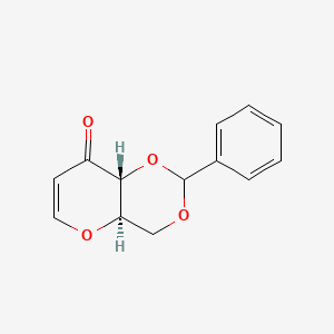 molecular formula C13H12O4 B8046002 4,6-O-Benzylidene-1,5-anhydro-2-deoxy-D-erythro-hex-1-EN-3-ulose 