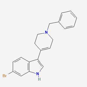 molecular formula C20H19BrN2 B8046013 6-Bromo-3-(1-benzyl-1,2,3,6-tetrahydropyridin-4-yl)-1H-indole 
