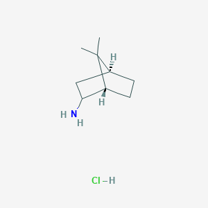 molecular formula C9H18ClN B8046061 1,7,7-Trimethylbicyclo[2.2.1]heptan-2-amine hcl 