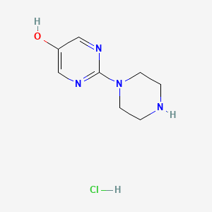 molecular formula C8H13ClN4O B8046065 2-(Piperazin-1-YL)pyrimidin-5-OL hcl 