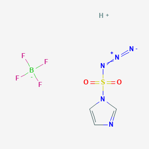 molecular formula C3H4BF4N5O2S B8046071 咪唑-1-磺酰叠氮化物四氟硼酸盐 