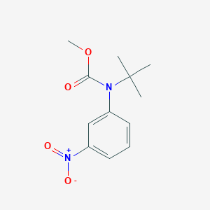 molecular formula C12H16N2O4 B8046077 Methyl N-tert-butyl-N-(3-nitrophenyl)carbamate 