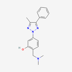 molecular formula C18H20N4O B8046117 2-[(Dimethylamino)methyl]-5-(4-methyl-5-phenyltriazol-2-yl)phenol 