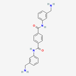 molecular formula C22H22N4O2 B8046118 1-N,4-N-bis[3-(aminomethyl)phenyl]benzene-1,4-dicarboxamide 