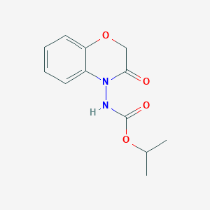 molecular formula C12H14N2O4 B8046143 propan-2-yl N-(3-oxo-1,4-benzoxazin-4-yl)carbamate 