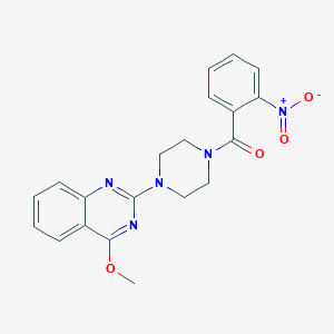 molecular formula C20H19N5O4 B8046160 [4-(4-Methoxyquinazolin-2-yl)piperazin-1-yl]-(2-nitrophenyl)methanone 