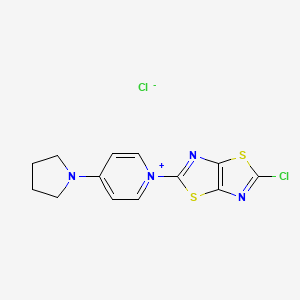 molecular formula C13H12Cl2N4S2 B8046193 5-Chloro-2-(4-pyrrolidin-1-ylpyridin-1-ium-1-yl)-[1,3]thiazolo[5,4-d][1,3]thiazole;chloride 