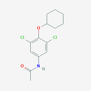 molecular formula C14H17Cl2NO2 B8046200 N-(3,5-dichloro-4-cyclohexyloxyphenyl)acetamide 