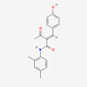 molecular formula C19H19NO3 B8046245 (2E)-N-(2,4-dimethylphenyl)-2-[(4-hydroxyphenyl)methylidene]-3-oxobutanamide 