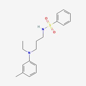 molecular formula C18H24N2O2S B8046253 N-[3-(N-ethyl-3-methylanilino)propyl]benzenesulfonamide 