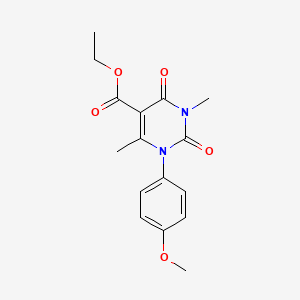 molecular formula C16H18N2O5 B8046258 Ethyl 1-(4-methoxyphenyl)-3,6-dimethyl-2,4-dioxopyrimidine-5-carboxylate 