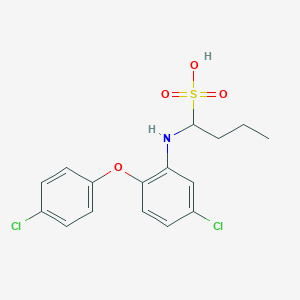 1-[5-Chloro-2-(4-chlorophenoxy)anilino]butane-1-sulfonic acid