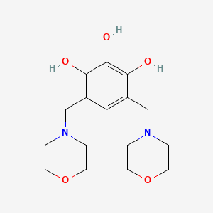 molecular formula C16H24N2O5 B8046269 4,6-Bis(morpholin-4-ylmethyl)benzene-1,2,3-triol CAS No. 41273-93-2