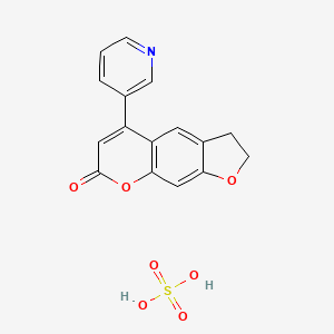 5-Pyridin-3-yl-2,3-dihydrofuro[3,2-g]chromen-7-one;sulfuric acid